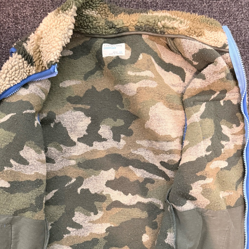 Crewcuts Camouflage Sherpa Vest with Blue Zipper - Picture 5 of 7
